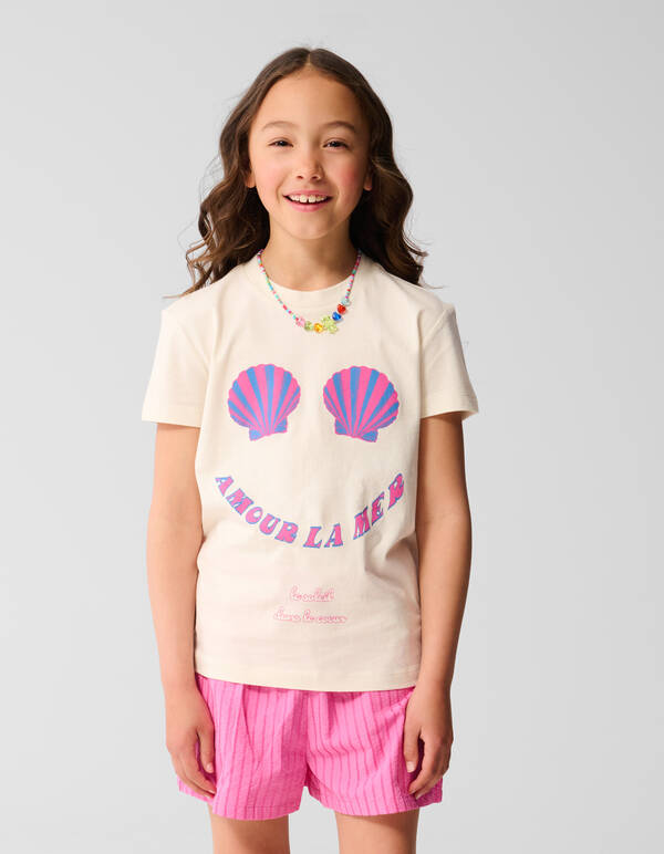 La Mer Artwork T-shirt Off White SHOEBY GIRLS