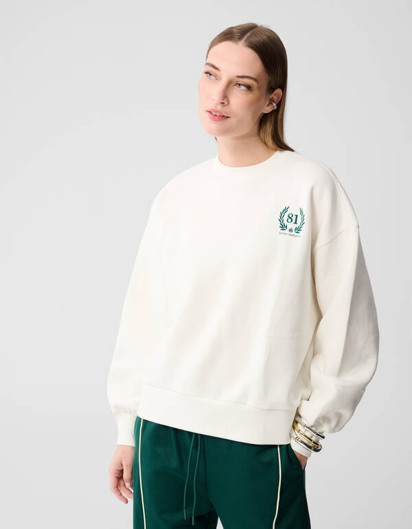 Social Club Artwork Pullover Gebrochen Wei&szlig; SHOEBY WOMEN