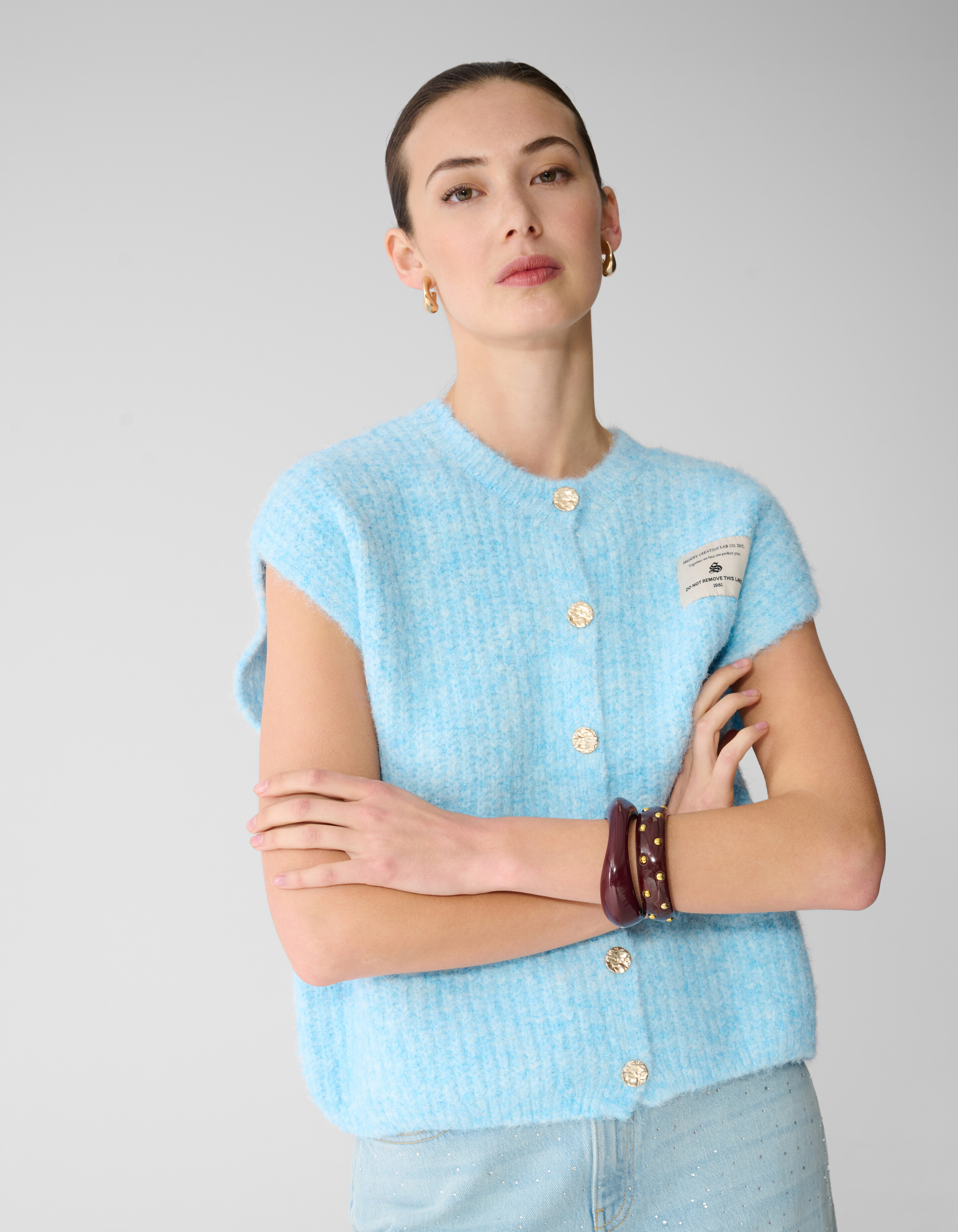 Bangle-Ohrring-Set Braun/Dunkelrot SHOEBY ACCESSOIRES