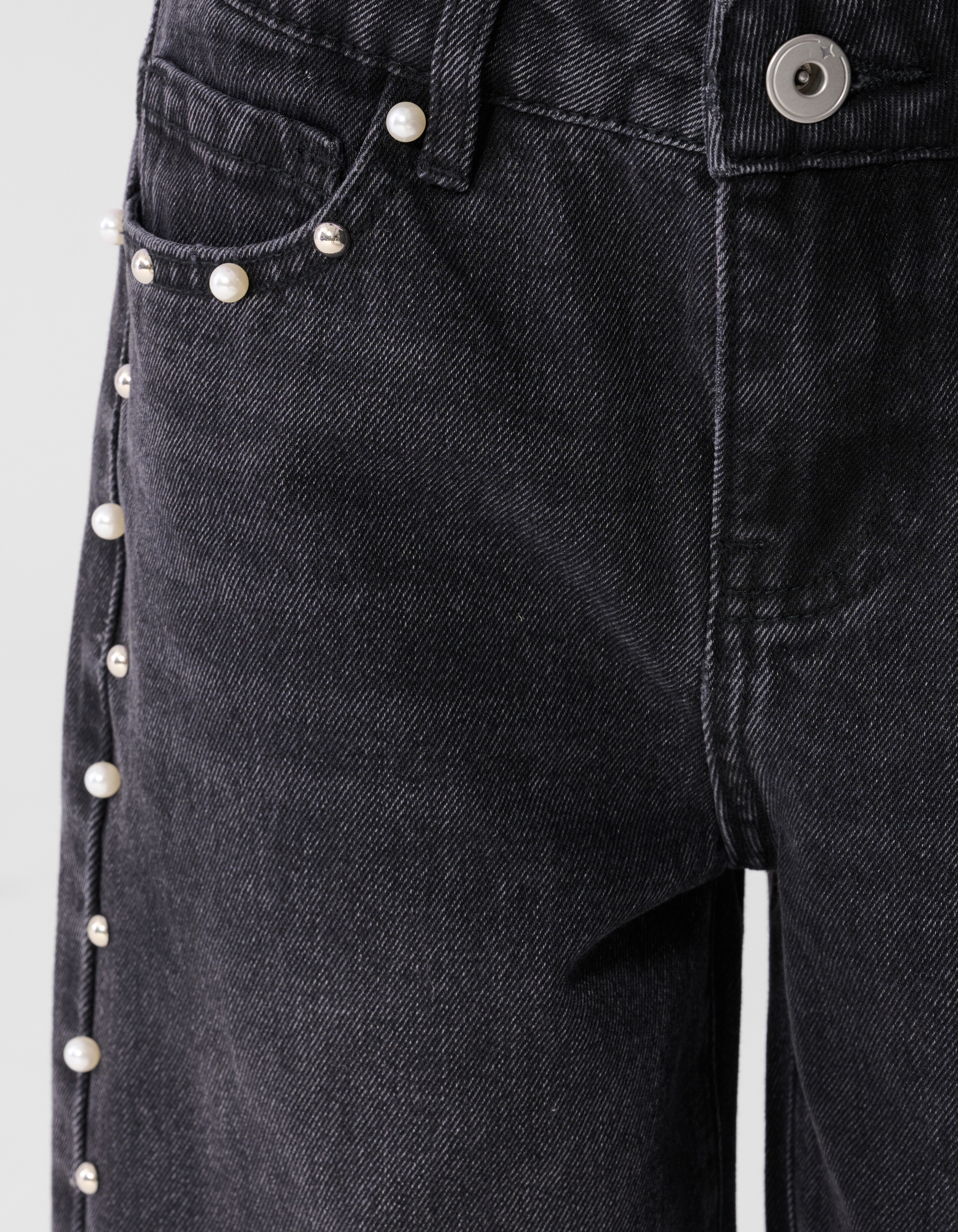 Jeans mit Nieten im Ultra-Wide-Fit Schwarz SHOEBY GIRLS