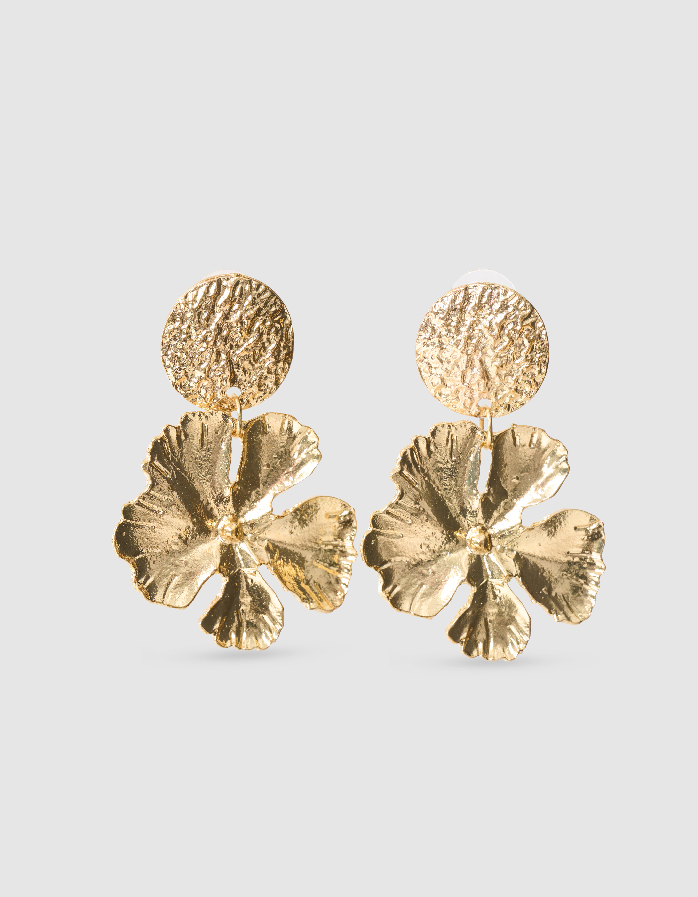 Hammer Blatt Ohrringe Gold SHOEBY ACCESSOIRES