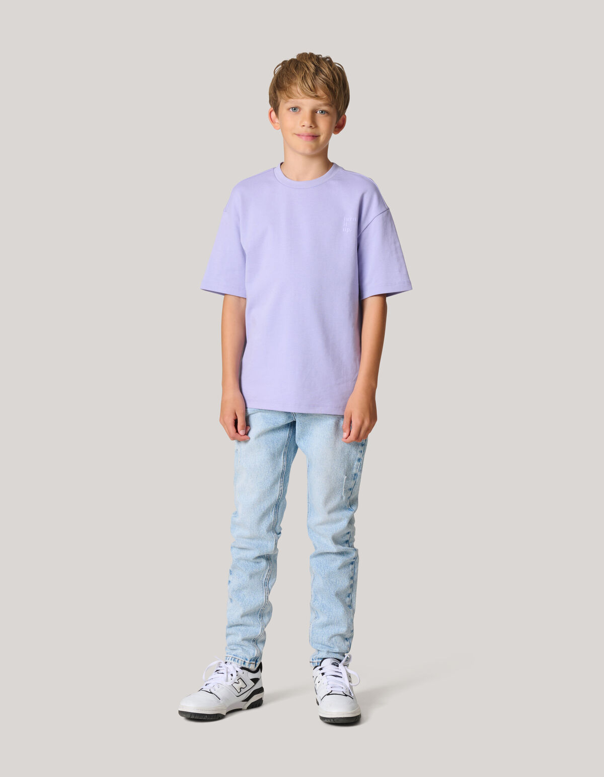 Heavy Basis T-shirt Lichtpaars SHOEBY BOYS