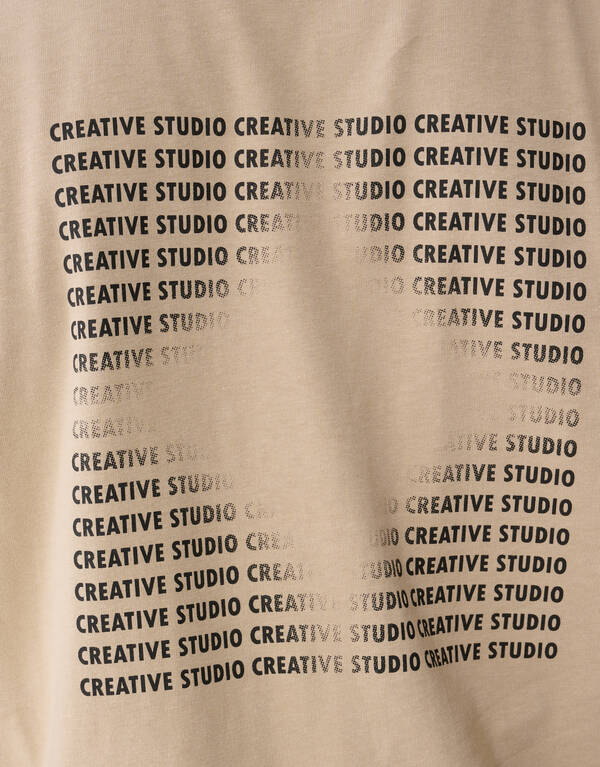 Text Kunstwerk T-shirt Sand SHOEBY MEN