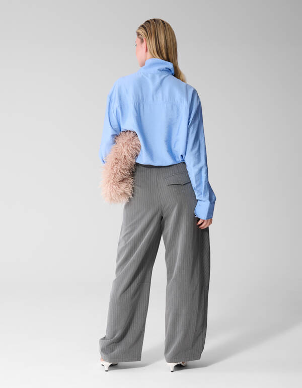 Bluse mit Kordelzug Blau SHOEBY WOMEN