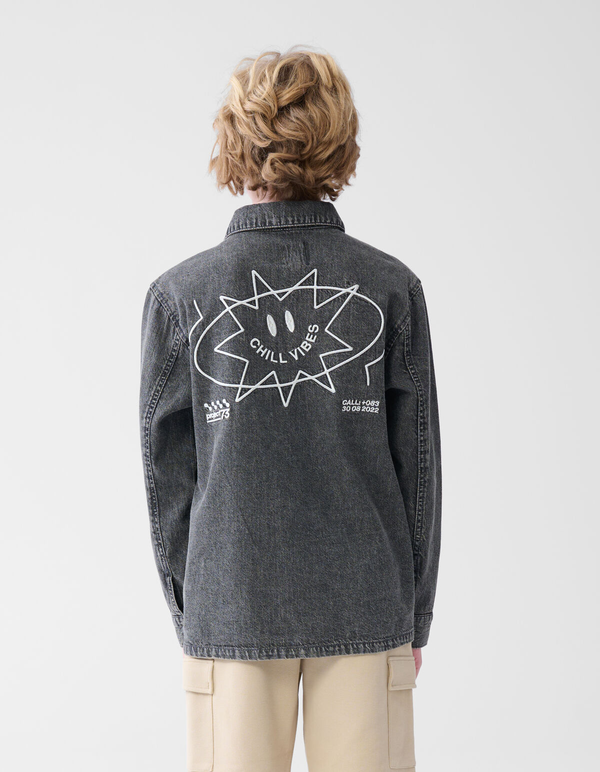 Denim Washed Overshirt Dunkelgrau SHOEBY BOYS