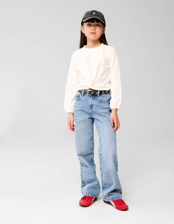 Denim Pearl Straight Fit Jeans Blau SHOEBY GIRLS