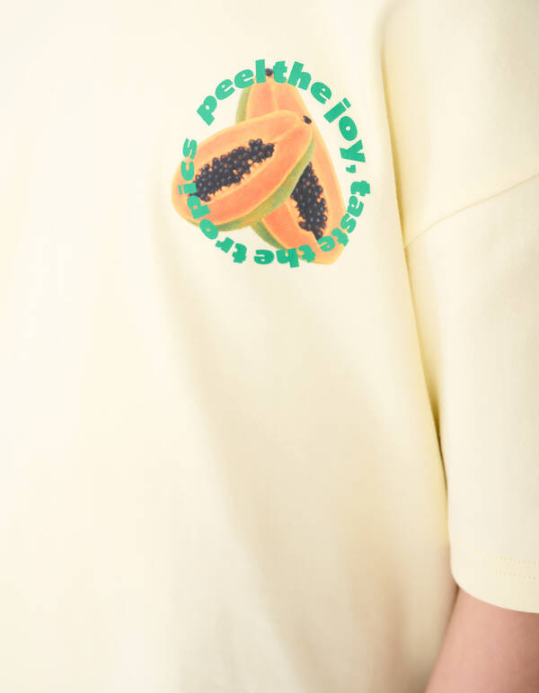 Papaya Kunst T-Shirt Hellgelb SHOEBY BOYS
