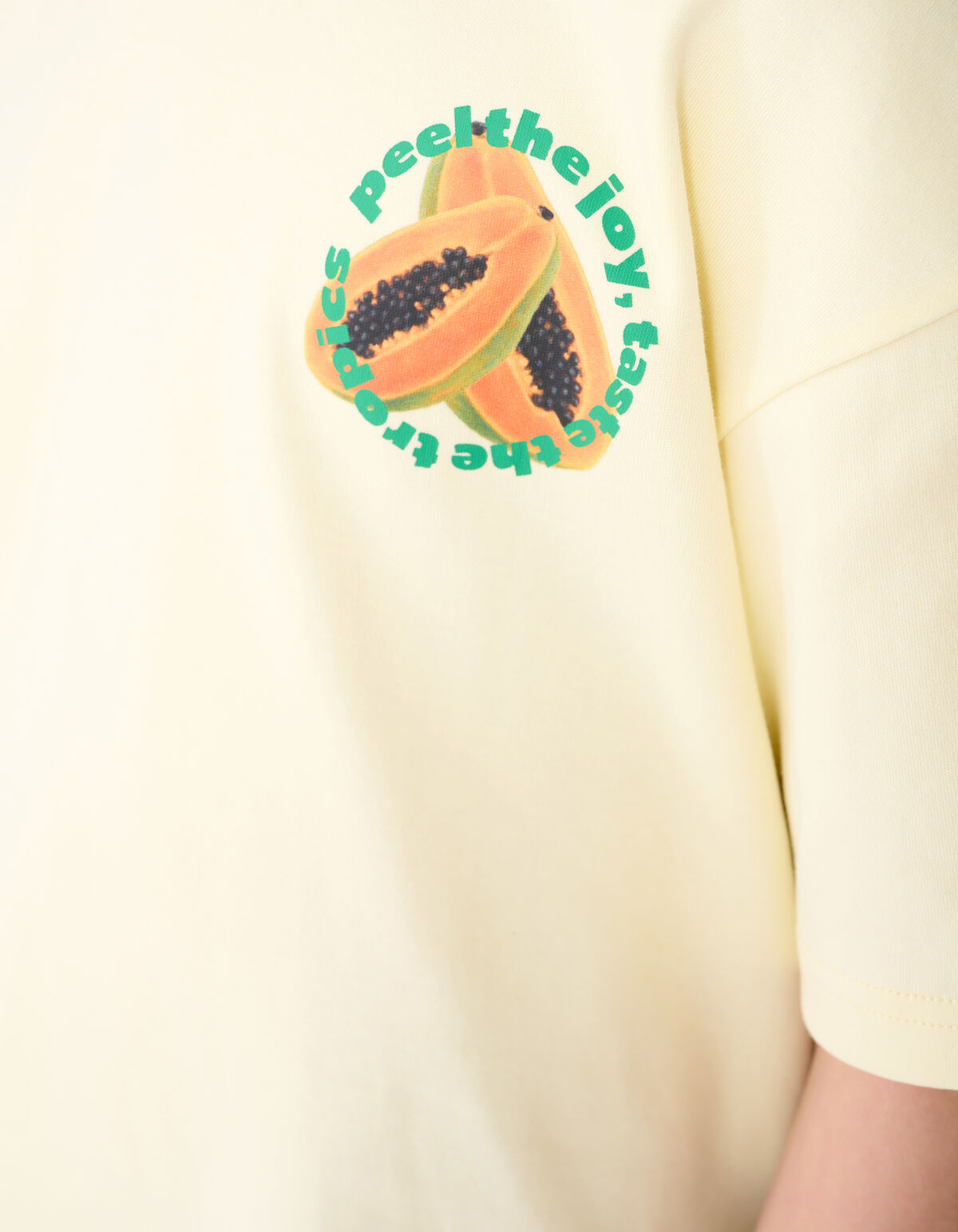 Papaya Kunst T-Shirt Hellgelb SHOEBY BOYS