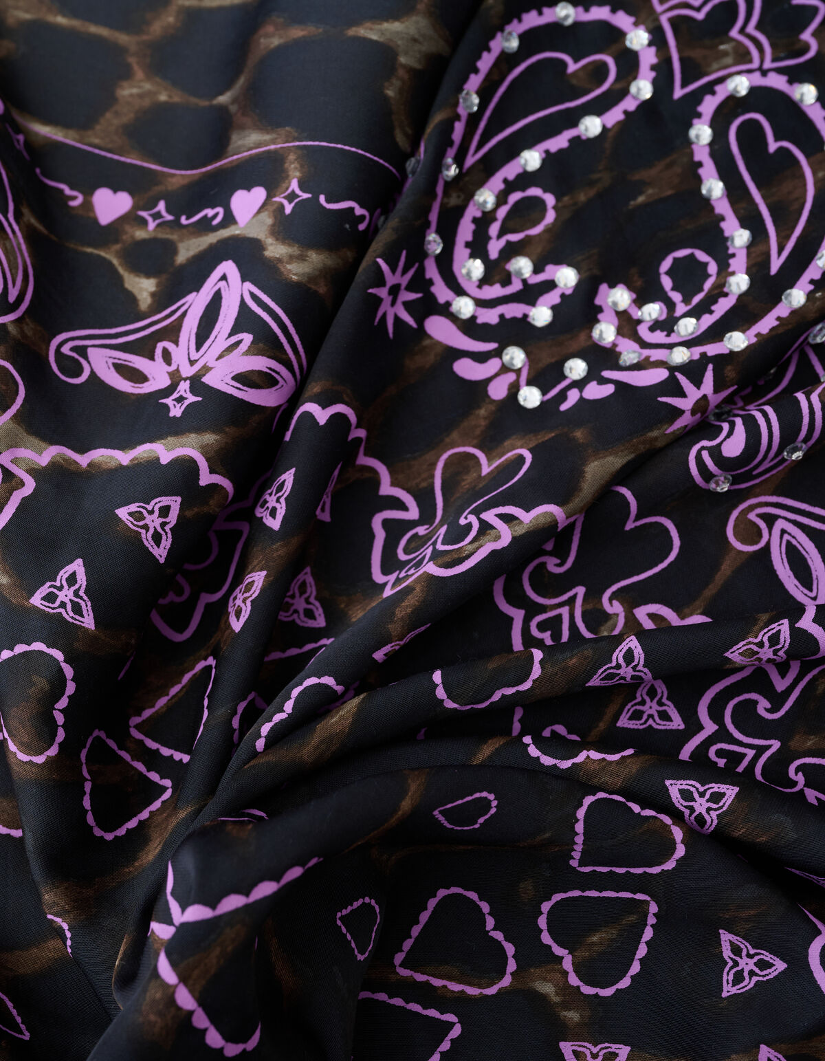 Strass Paisley Schal Dunkelbraun SHOEBY ACCESSOIRES