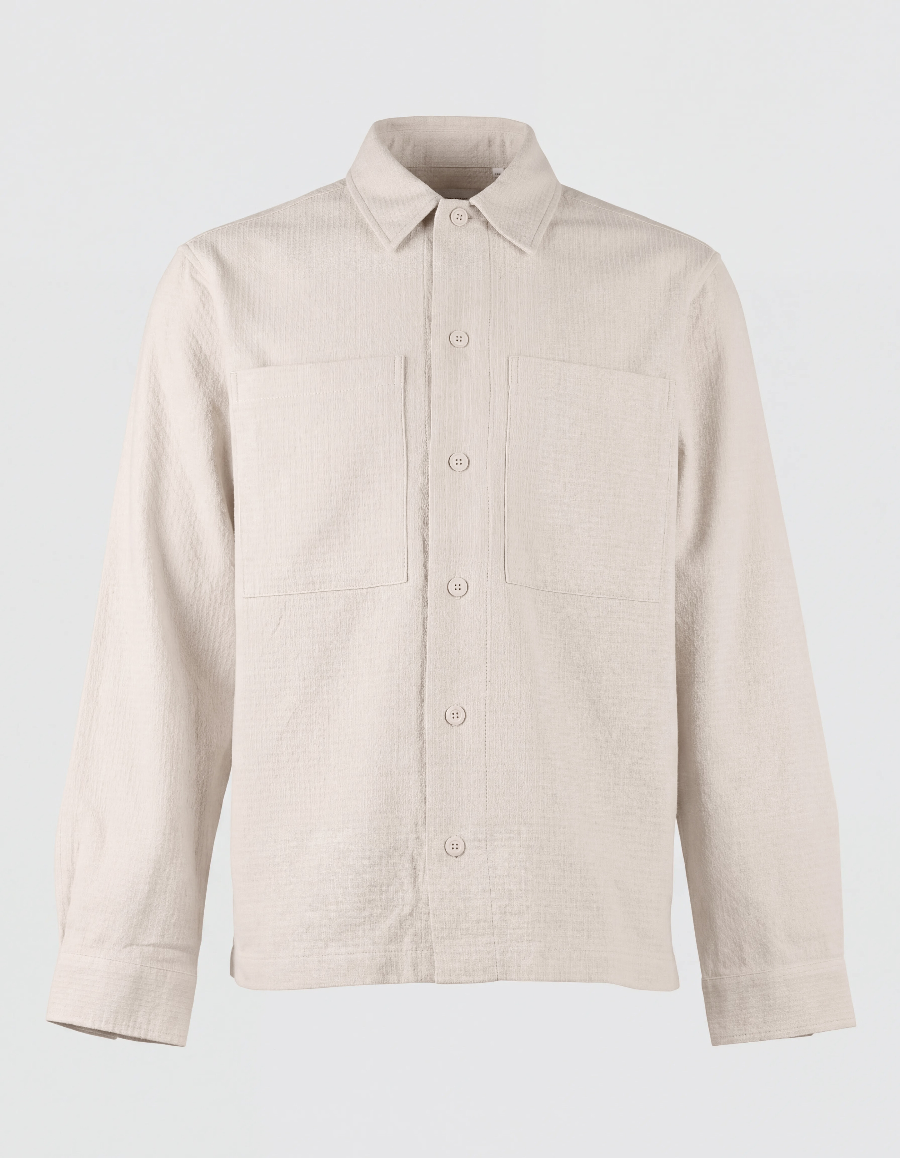 Block-Jacquard-Overshirt Hellgrau SHOEBY MEN