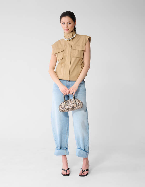 &Auml;rmellose Cargo-Jacke Beige SHOEBY WOMEN