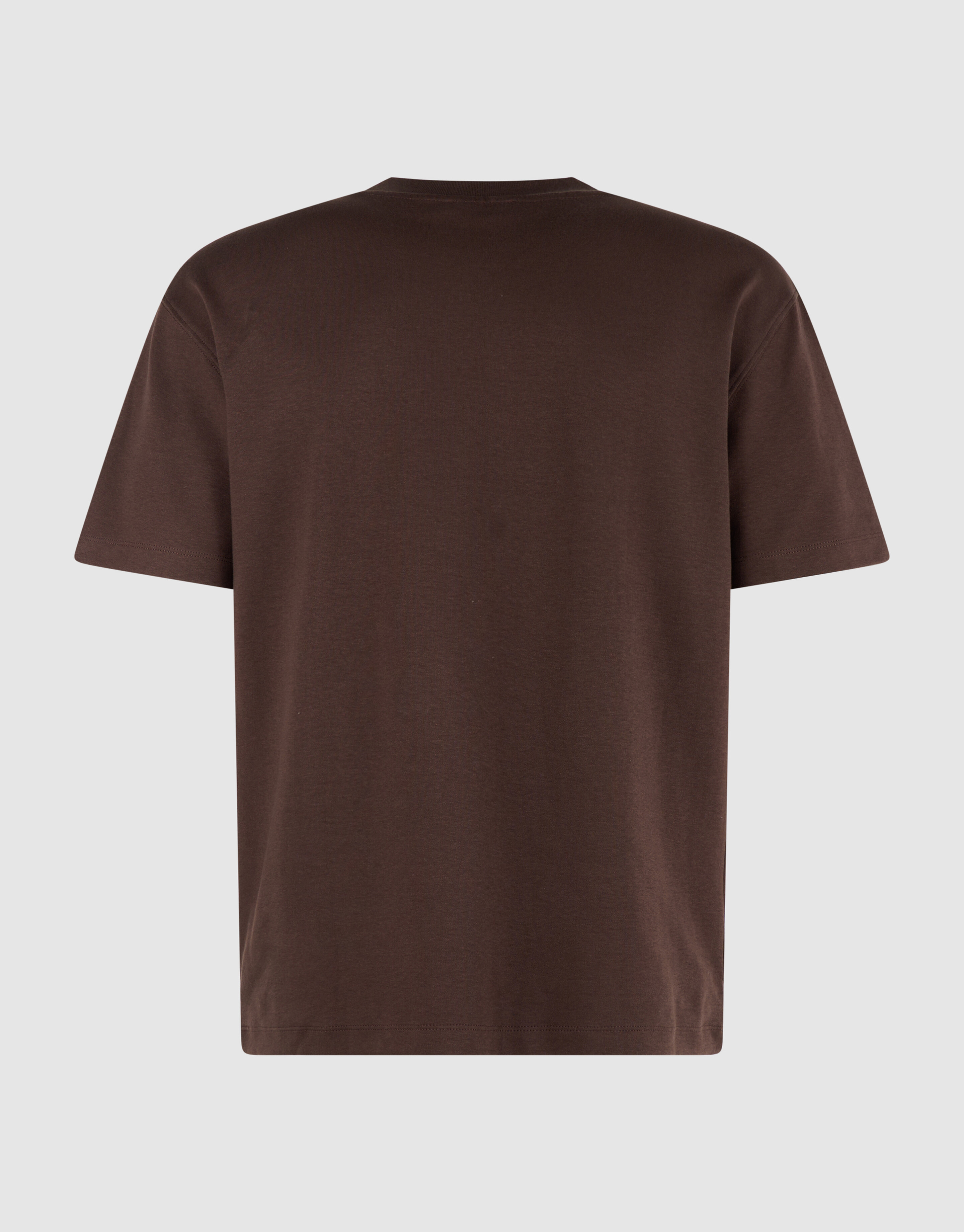 Basis Label T-shirt Donkerbruin SHOEBY MEN