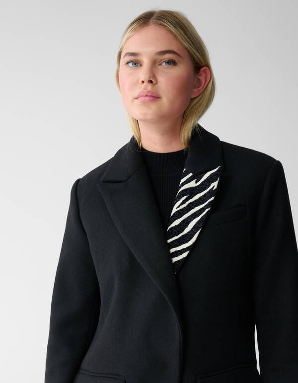 Zebra Jacke Lang Schwarz SHOEBY WOMEN