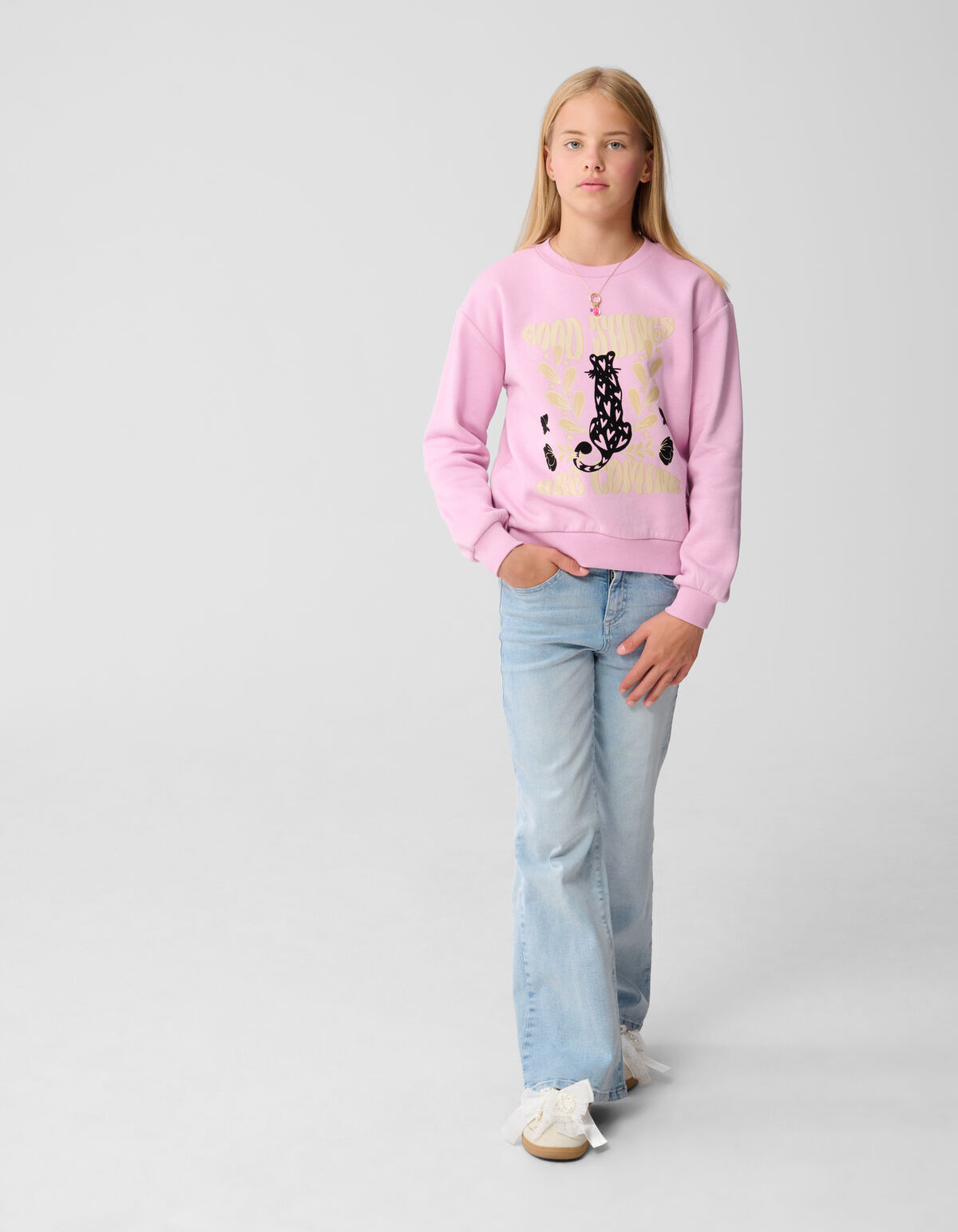 Flared Fit Jeans gebleicht SHOEBY GIRLS