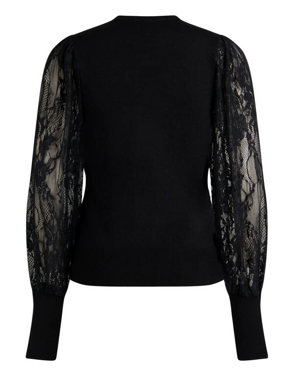 Spitzenstrickpullover Schwarz SHOEBY WOMEN