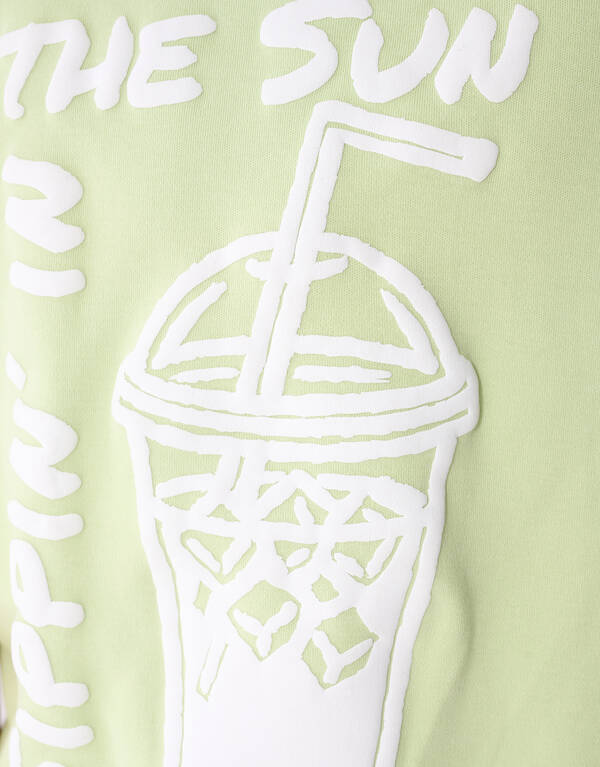 Sipping Artwork T-Shirt Hellgr&uuml;n SHOEBY BOYS