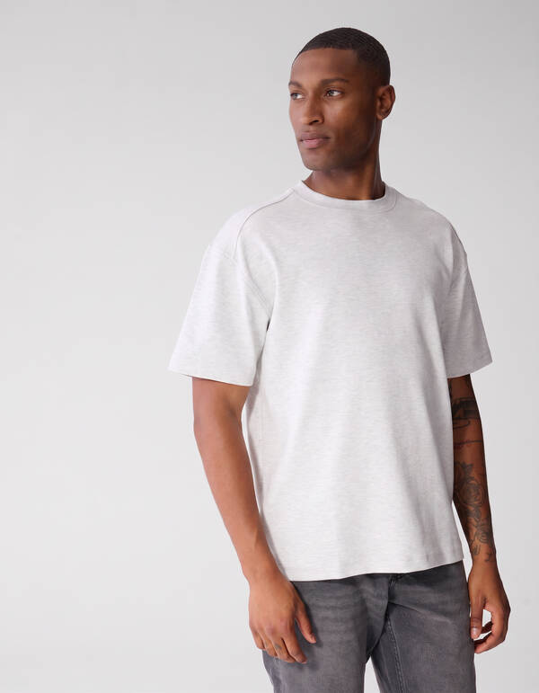Label-Basic-T-Shirt Hellgrau SHOEBY MEN