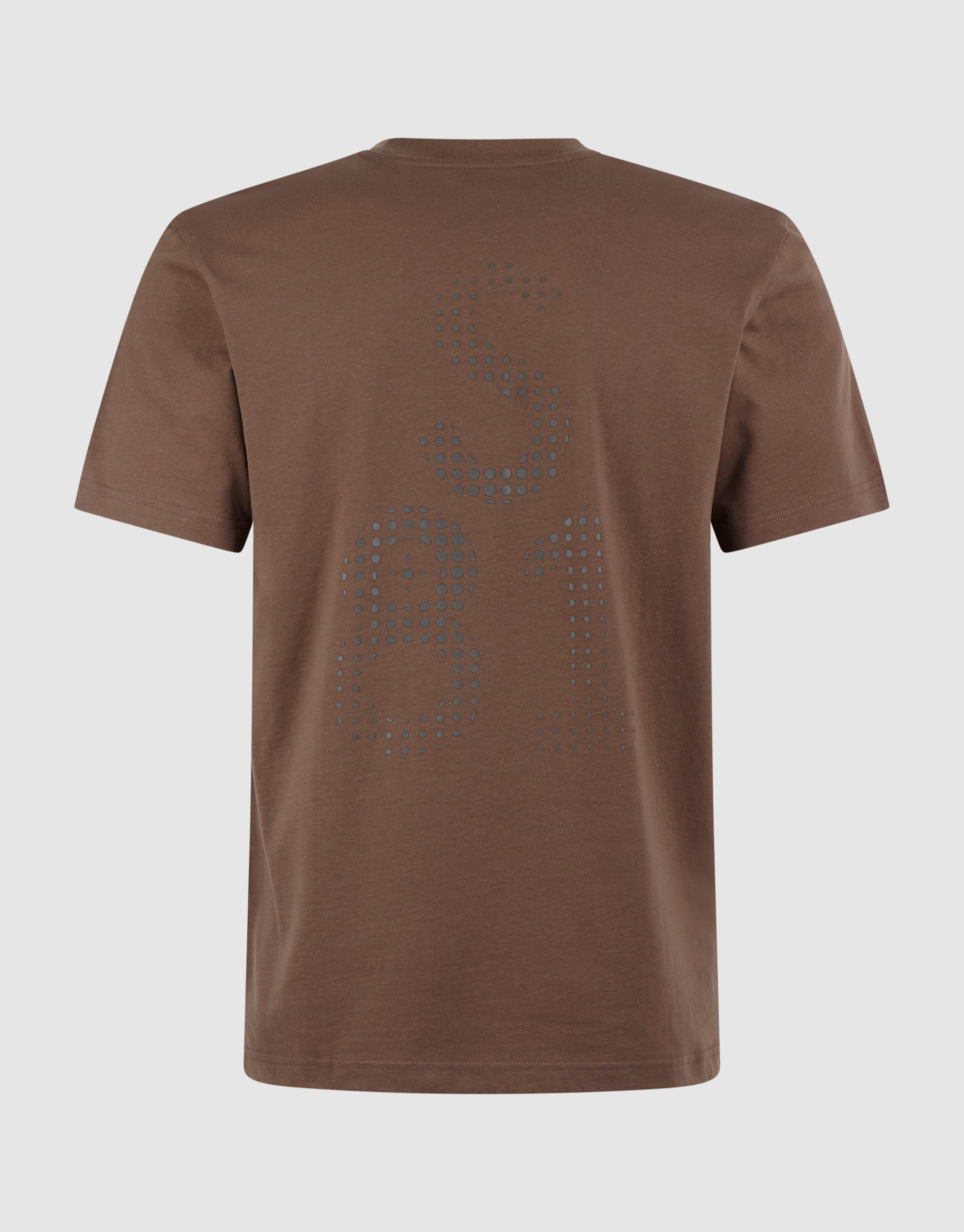 T-Shirt mit gepunktetem Kunstwerk Dunkelbraun SHOEBY MEN