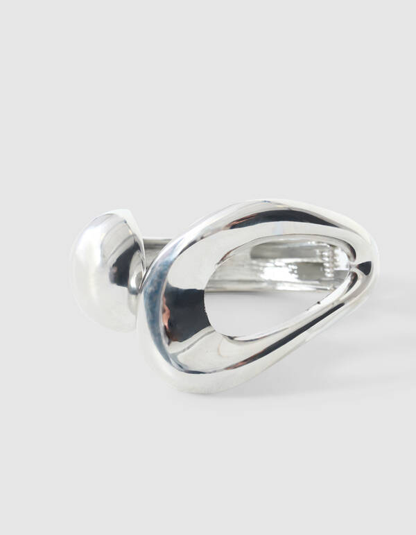 Organisches Armreif Armband Silber SHOEBY ACCESSOIRES