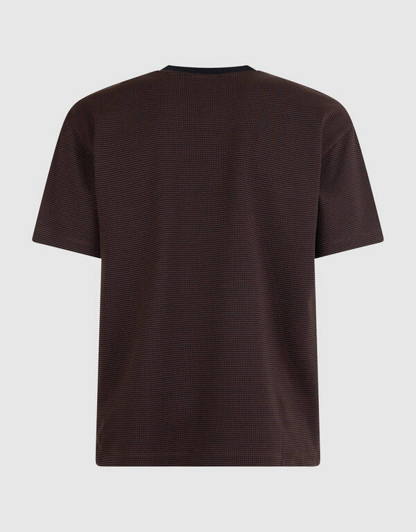 Wabenmuster-T-Shirt Dunkelbraun SHOEBY MEN
