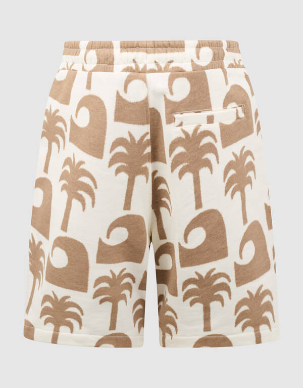 Palm Print Kurz Gebrochen Wei&szlig; SHOEBY BOYS