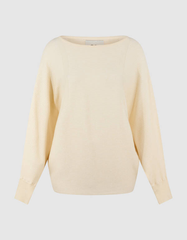 &Uuml;bergro&szlig;er Pullover Off White SHOEBY WOMEN