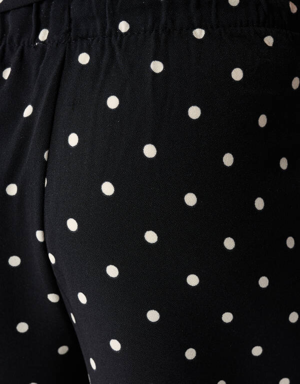 Schwarze Hose mit Polka-Dots und weitem Bein SHOEBY GIRLS
