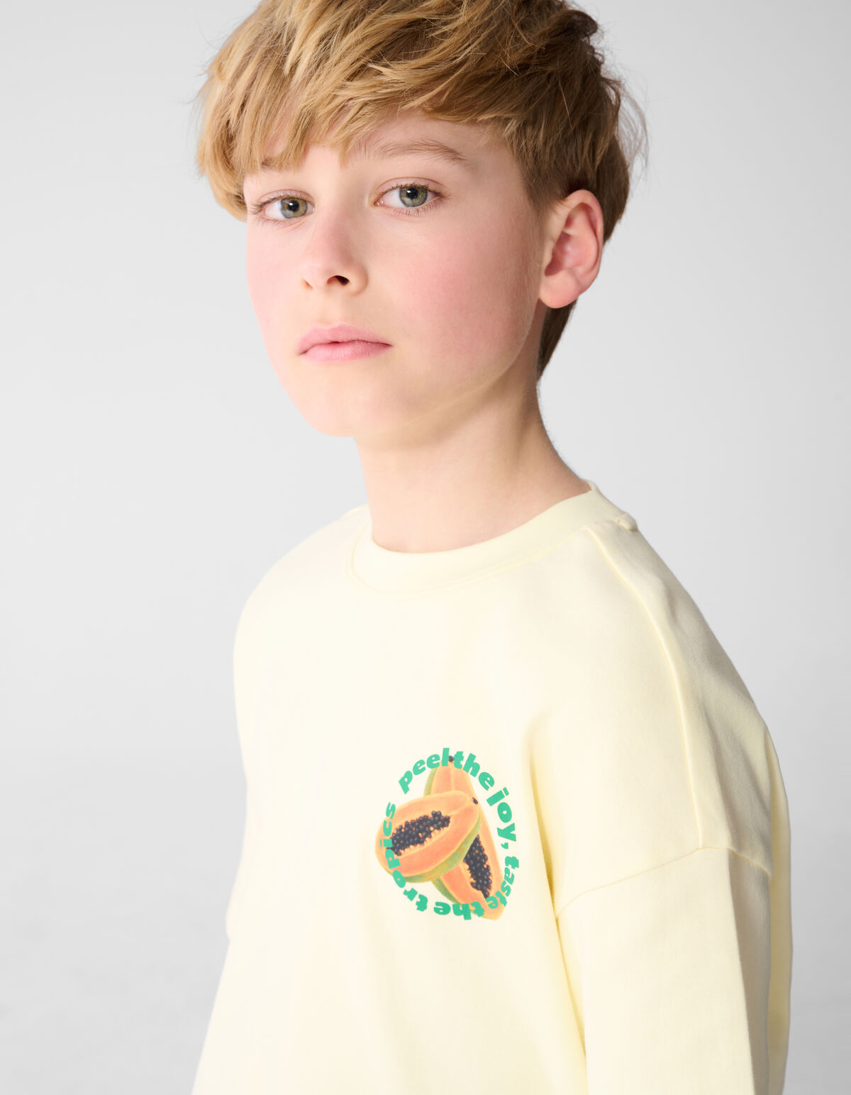Papaya Kunst T-Shirt Hellgelb SHOEBY BOYS