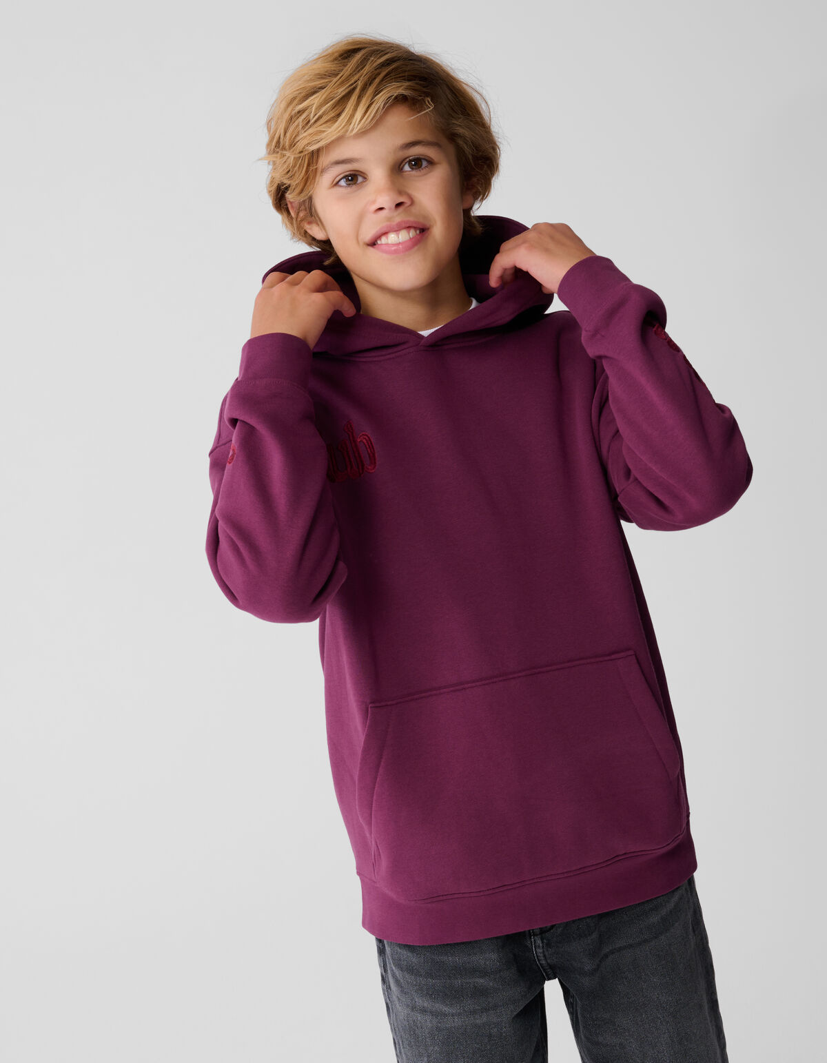 Club Stickerei Hoodie Dunkelrot SHOEBY BOYS