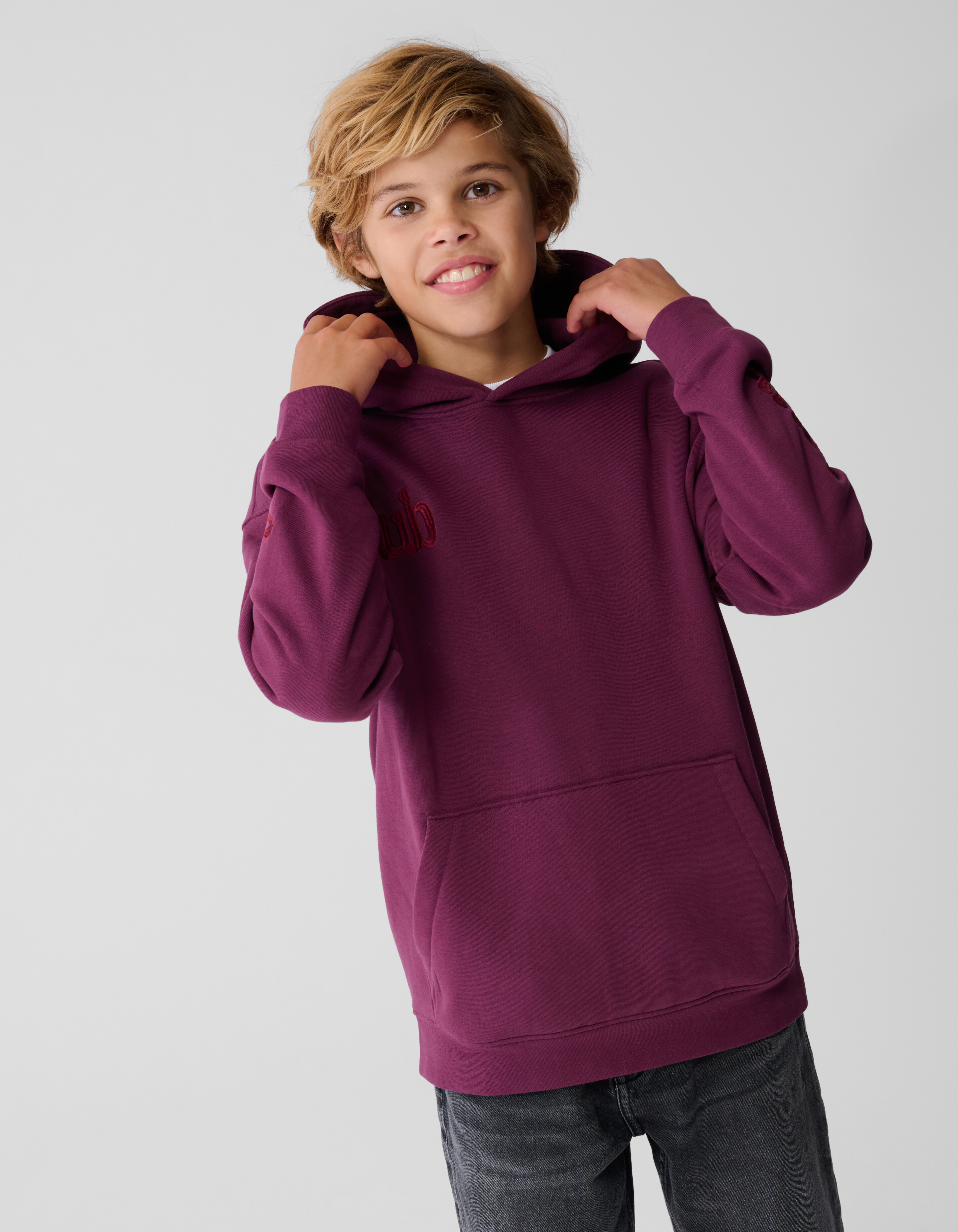 Club Stickerei Hoodie Dunkelrot SHOEBY BOYS