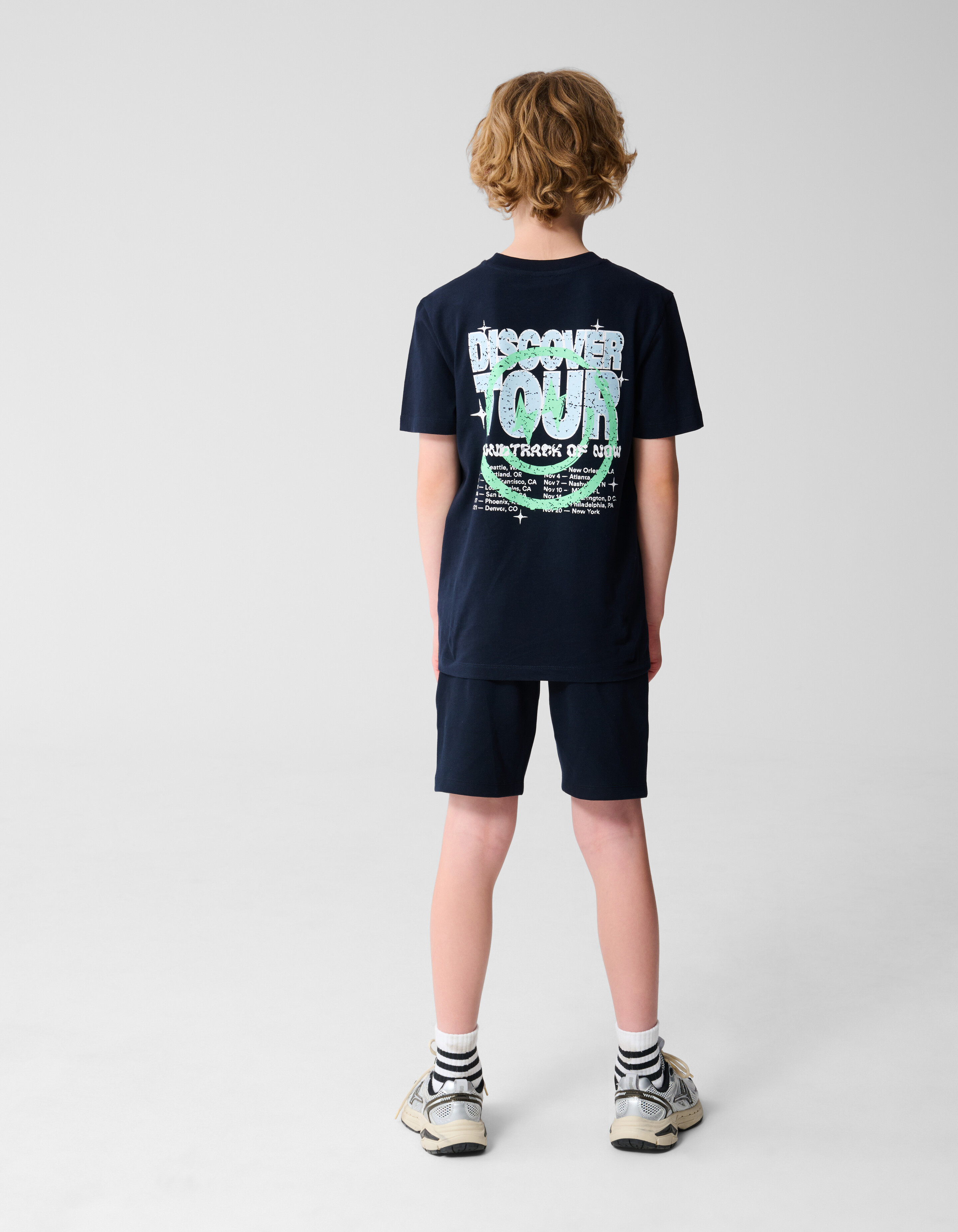 Tour Artwork T-shirt Dunkelblau SHOEBY BOYS