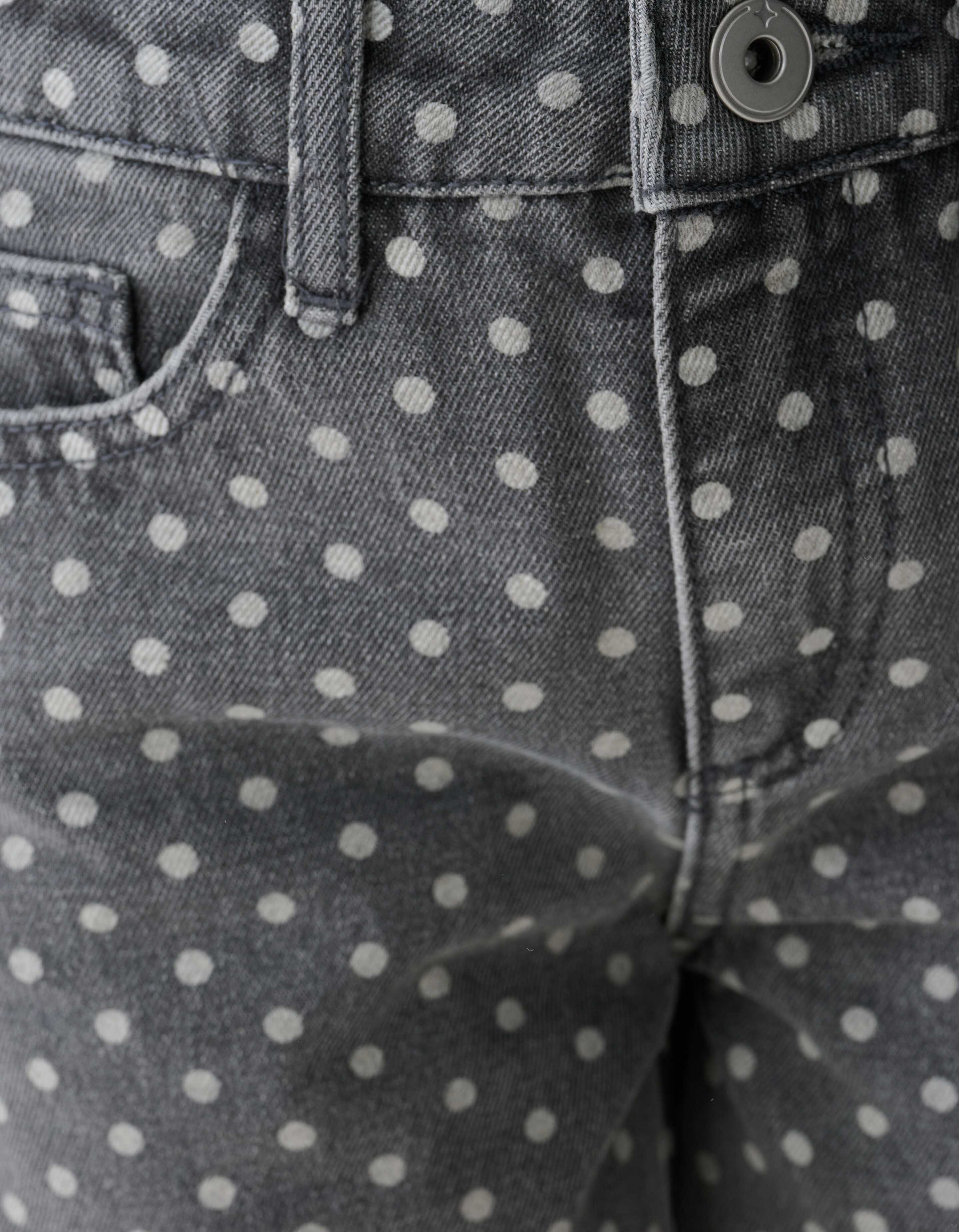 Jeans mit weitem Bein und Punktmuster Grau SHOEBY GIRLS