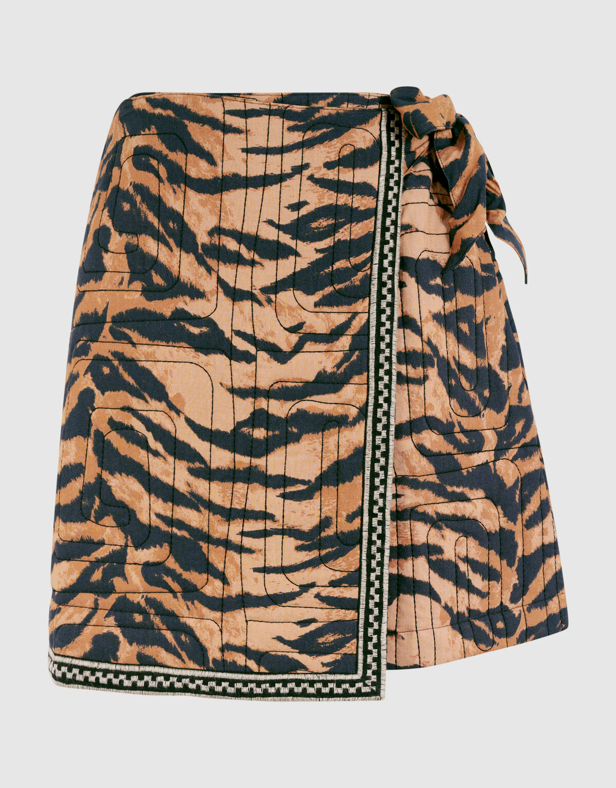 Gesteppter Tiger-Minirock Braun SHOEBY WOMEN