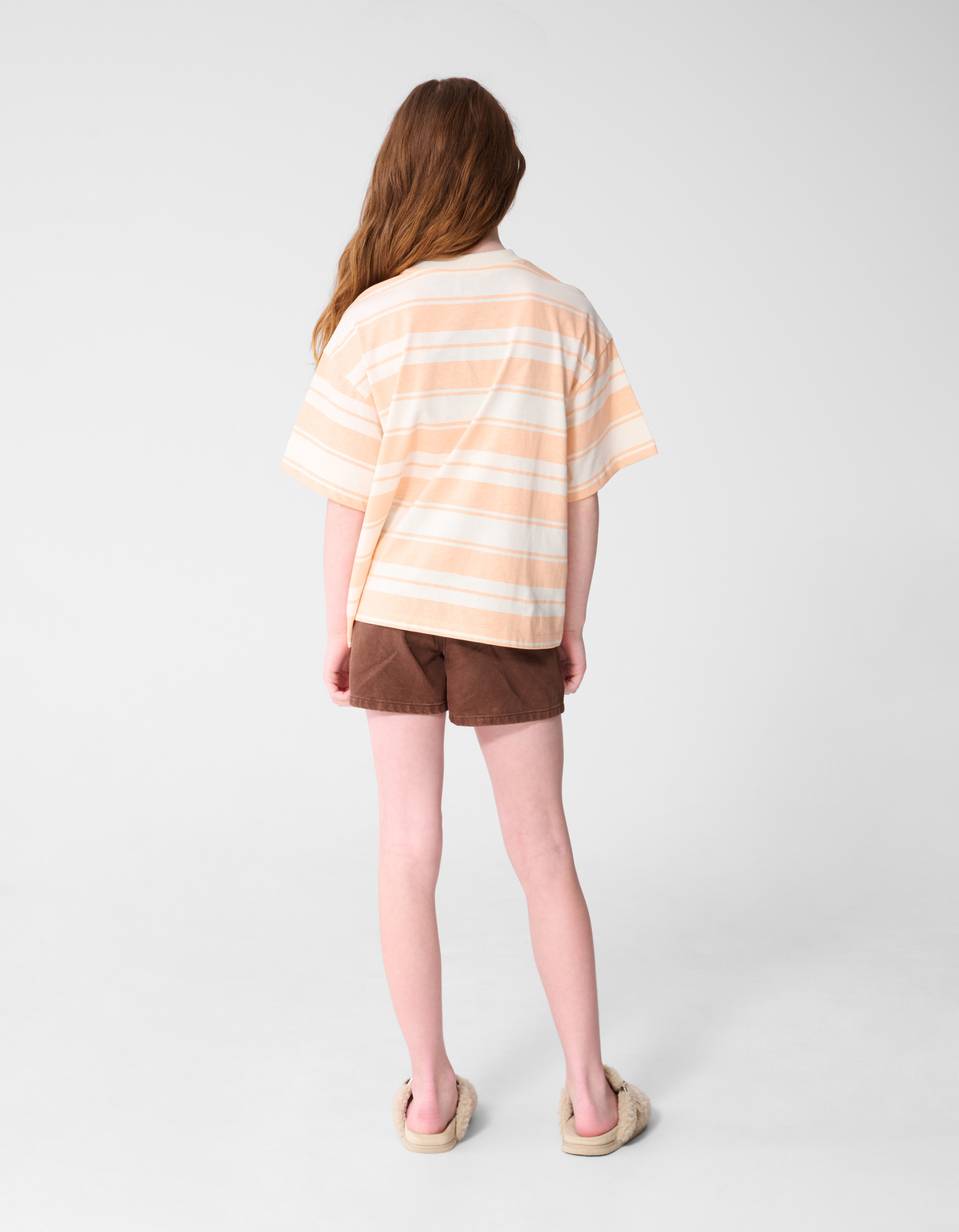 T-Shirt mit Sardinenmuster Hellorange SHOEBY GIRLS