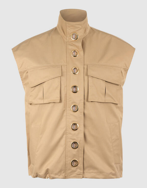 Eyelet Sleeveless Jack Camel SHOEBY WOMEN