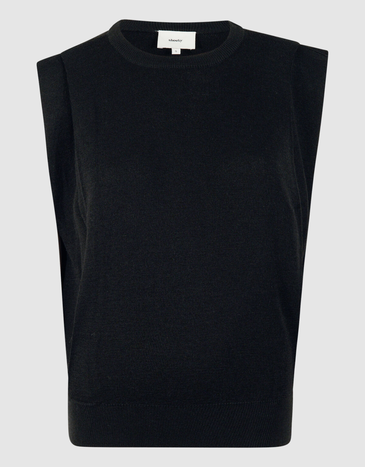 Plissiertes Oberteil mit Schulterpolstern Schwarz SHOEBY WOMEN