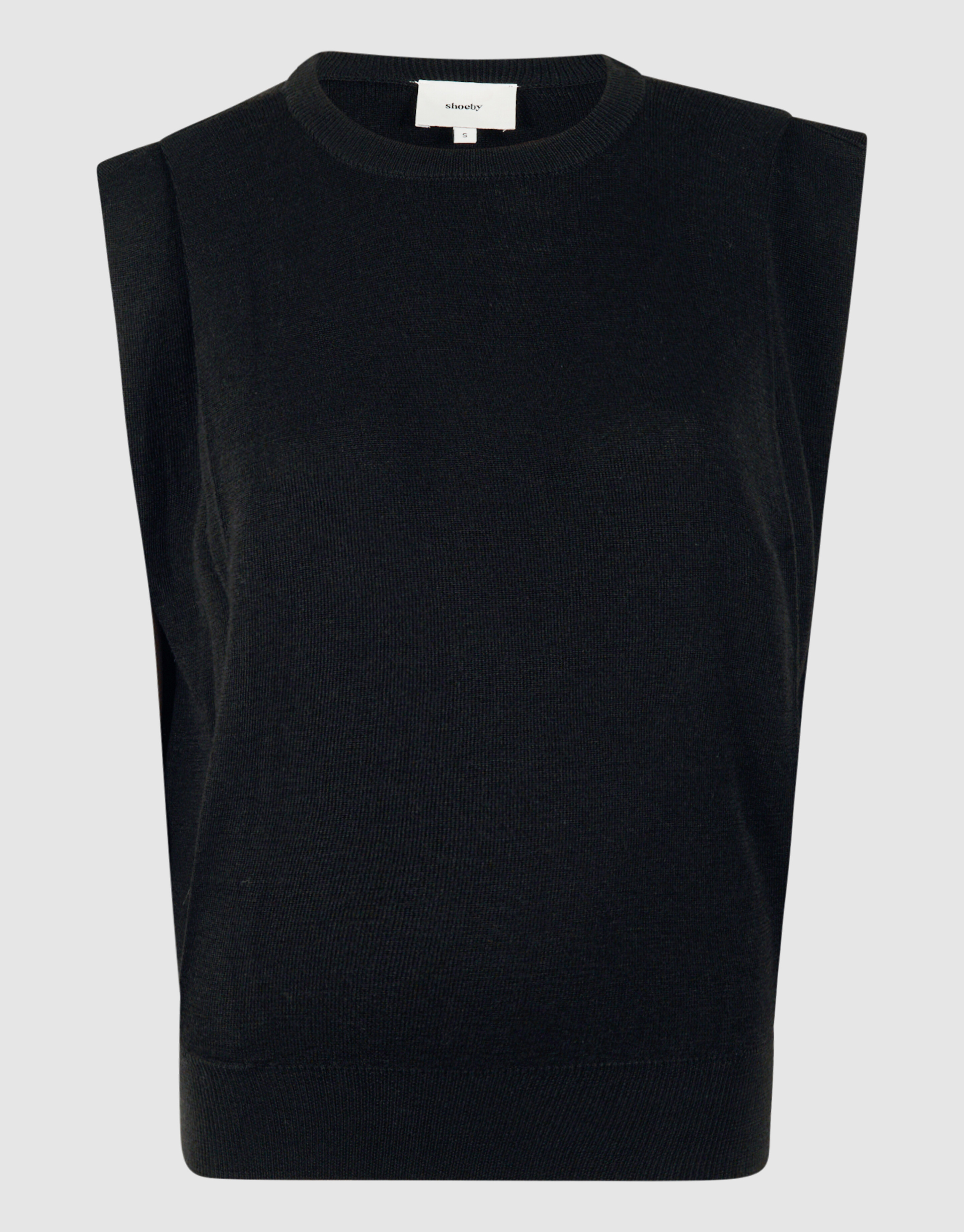 Plissiertes Oberteil mit Schulterpolstern Schwarz SHOEBY WOMEN