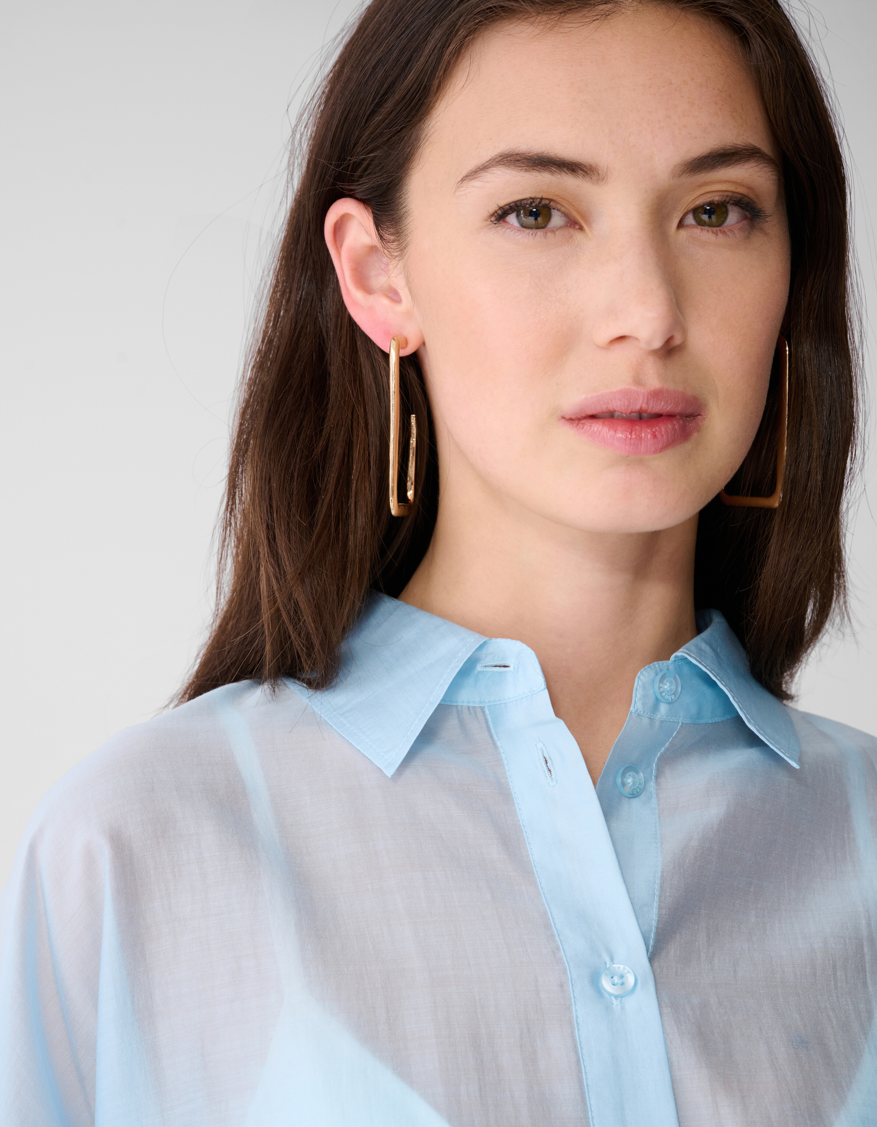 Transparente Oversized-Bluse Hellblau SHOEBY WOMEN