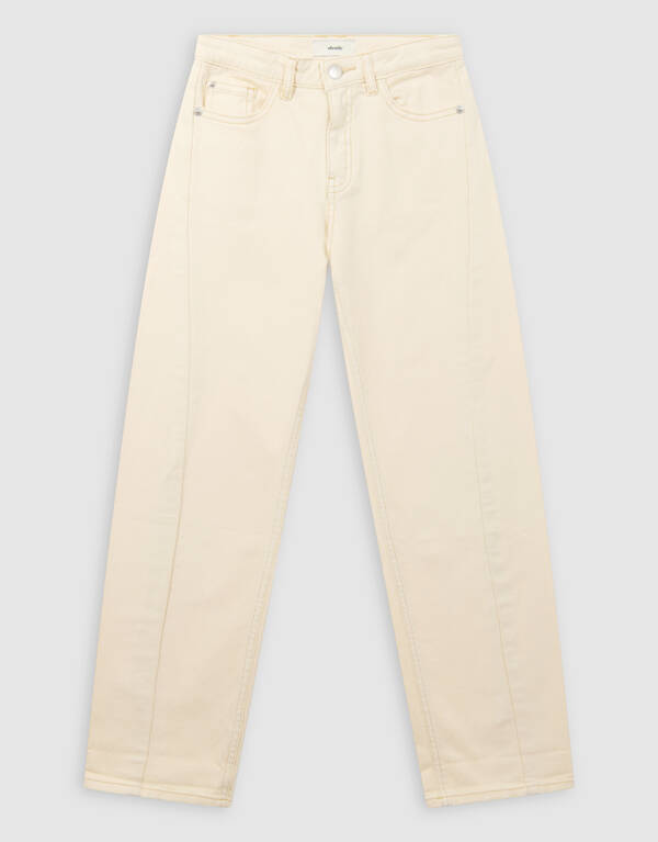 Barrel Fit Broek Gebroken Wit SHOEBY GIRLS