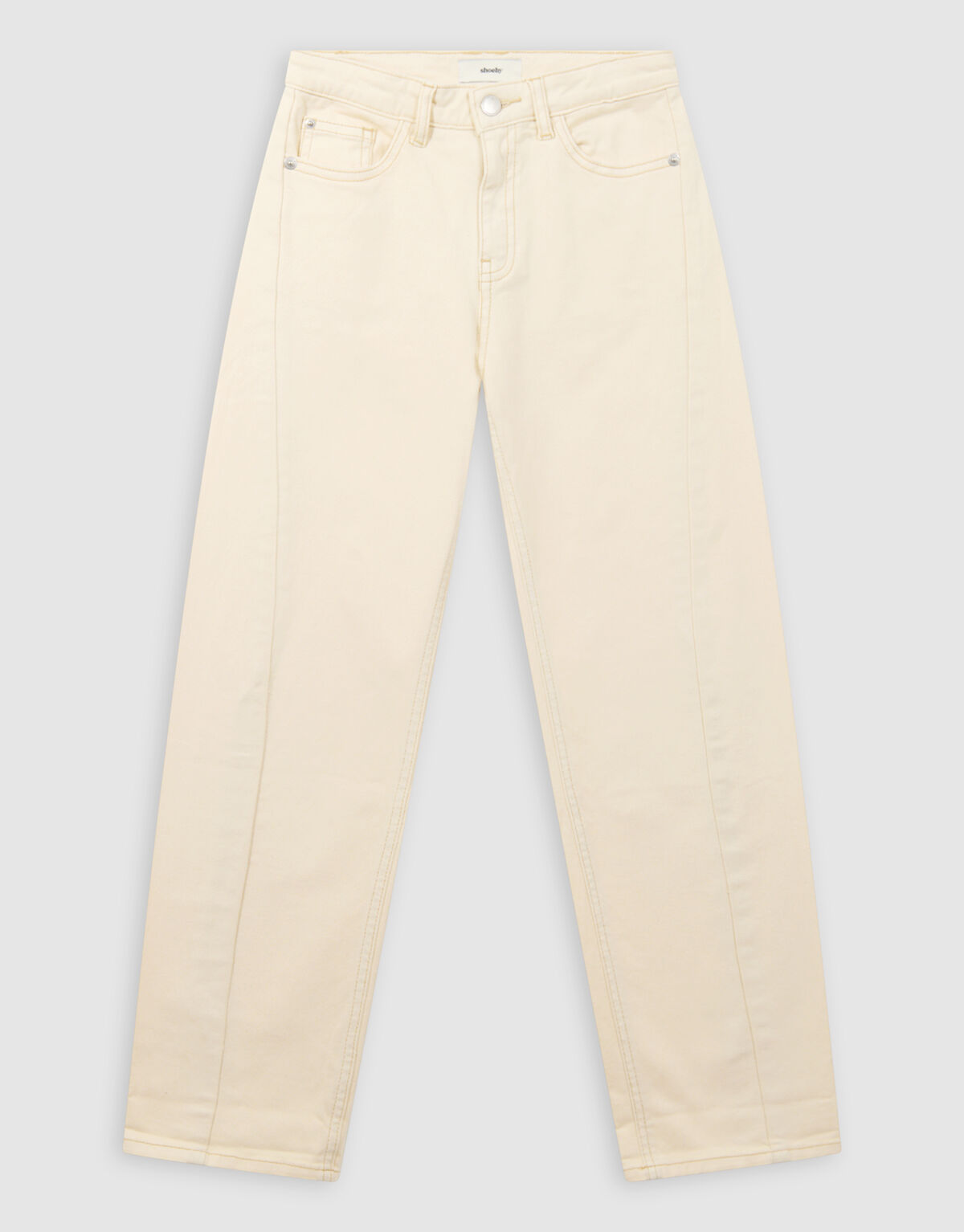 Barrel Fit Broek Gebroken Wit SHOEBY GIRLS