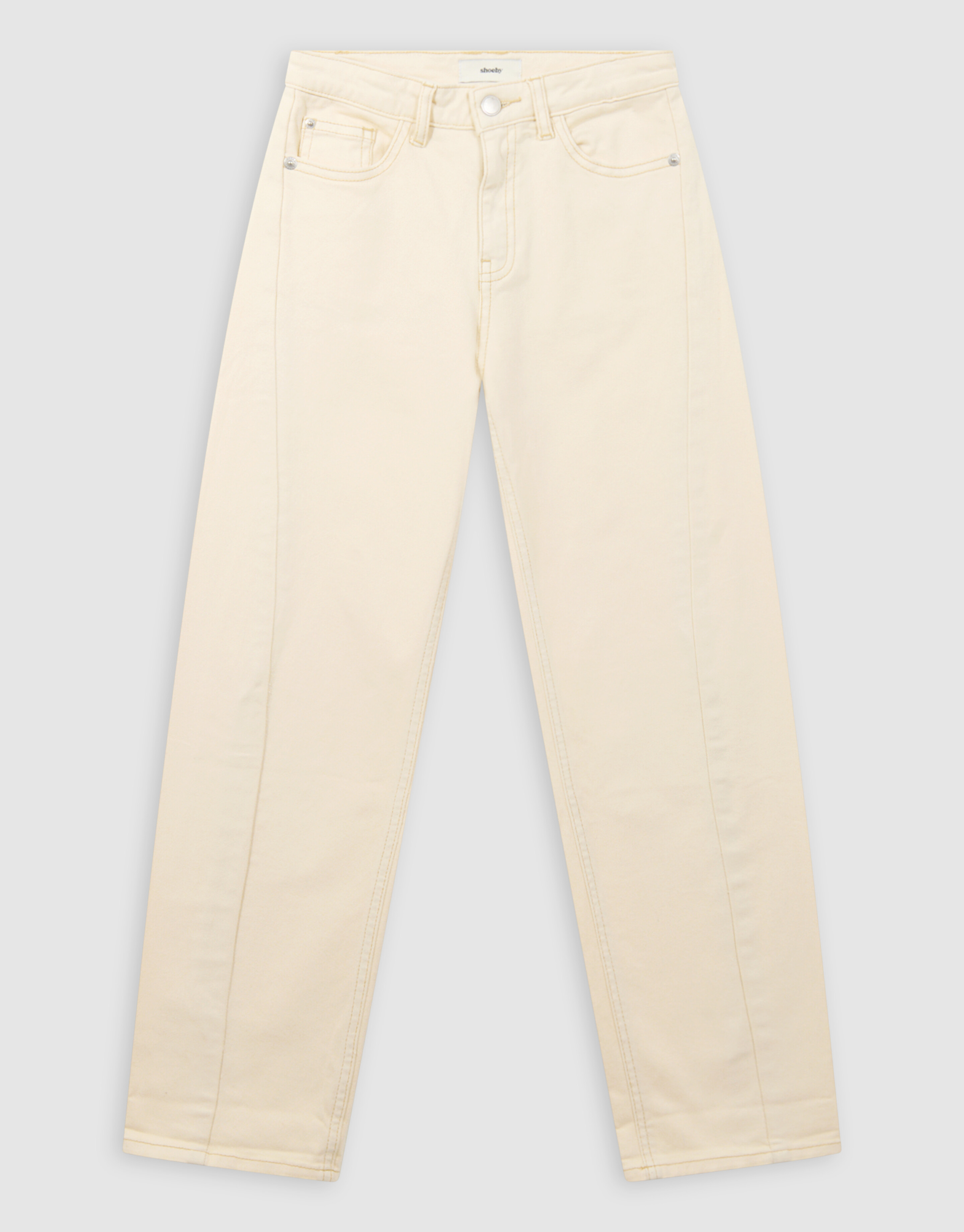 Barrel Fit Broek Gebroken Wit SHOEBY GIRLS