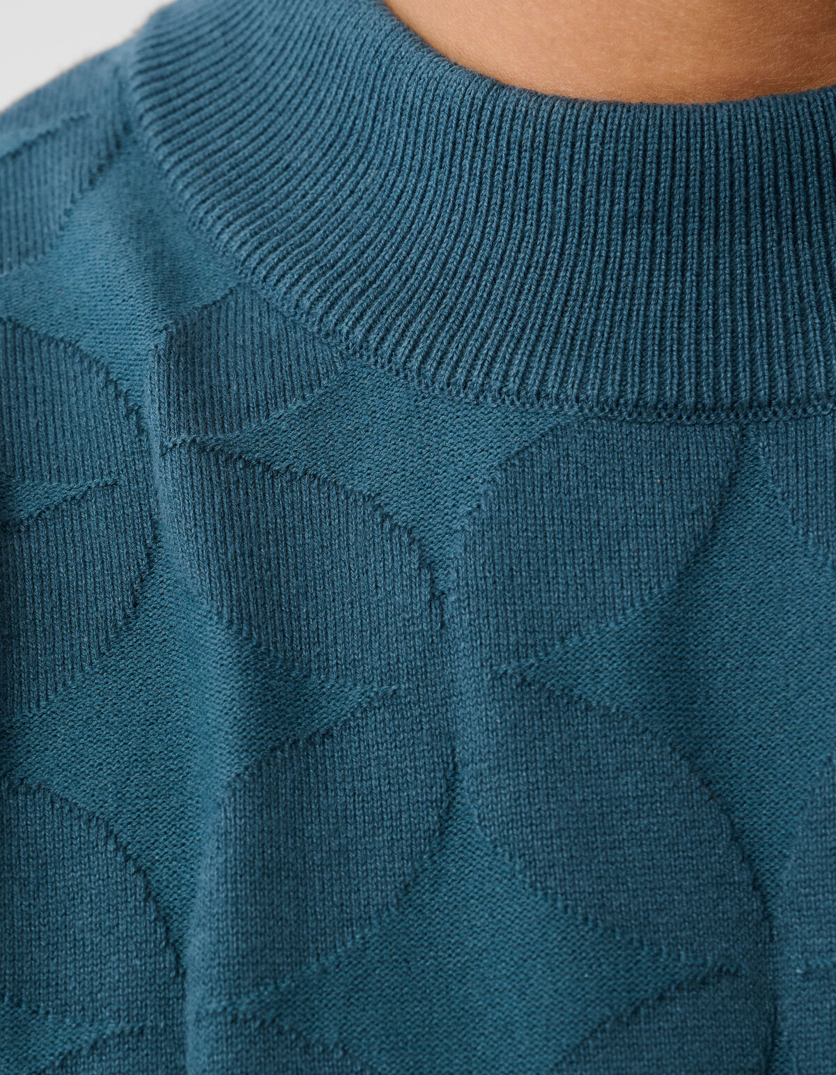 Glitzernder Strickpullover Blau SHOEBY MEN