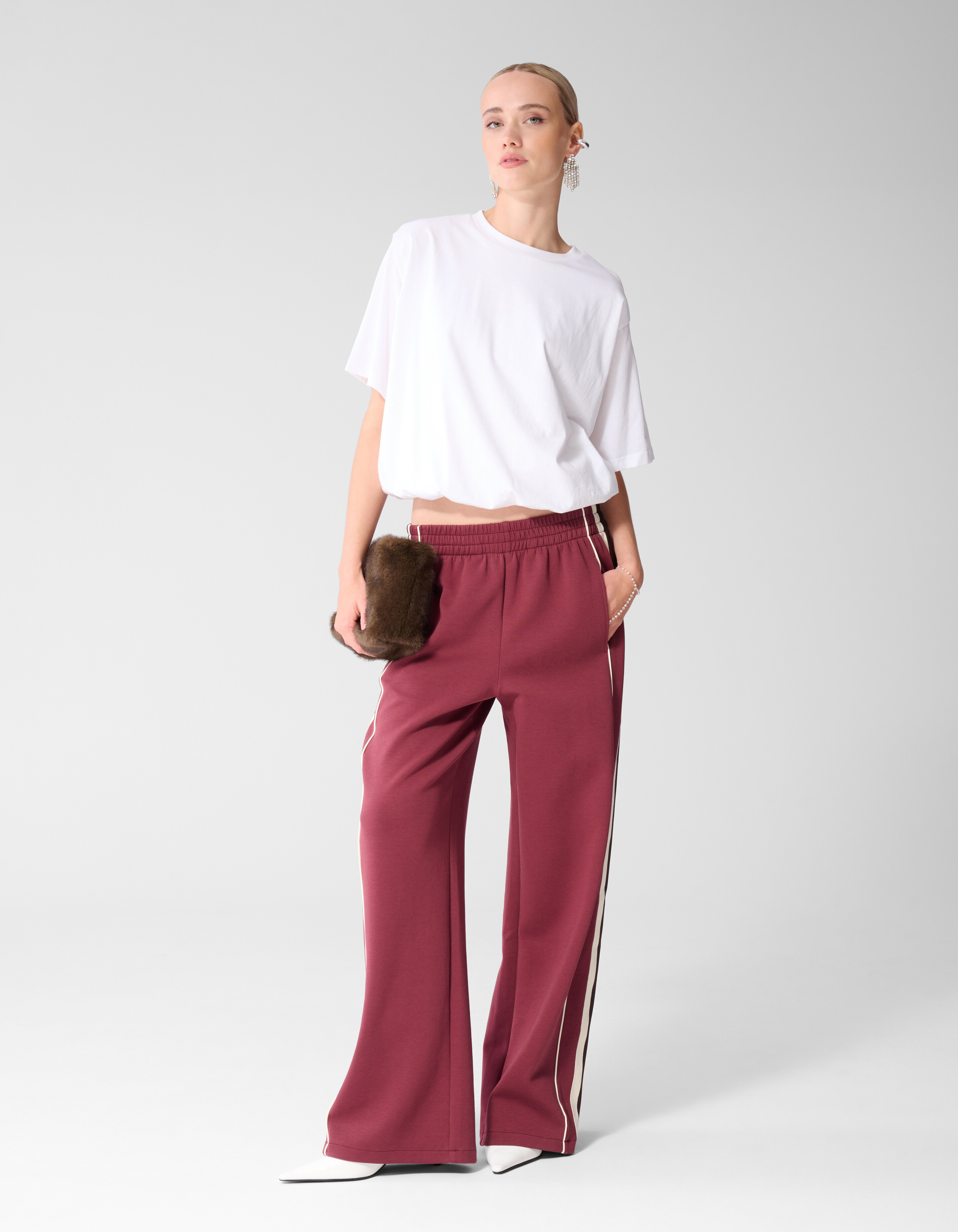 Oversized Balloon T-Shirt Wei&szlig; SHOEBY WOMEN