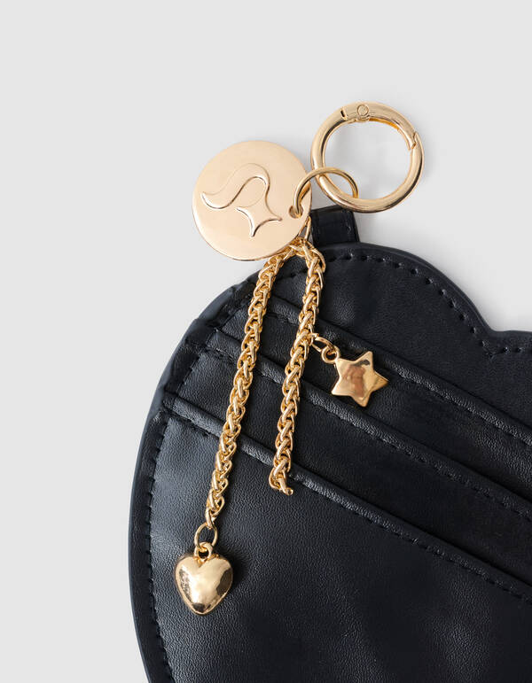 Herz Portemonnee Taschenanh&auml;nger Schwarz SHOEBY ACCESSOIRES