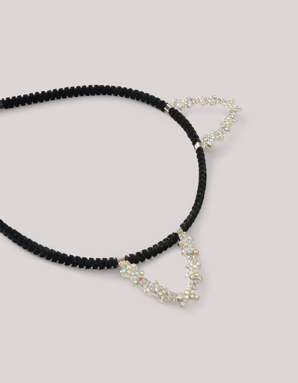 Strass-Haarband Katze Schwarz SHOEBY ACCESSOIRES
