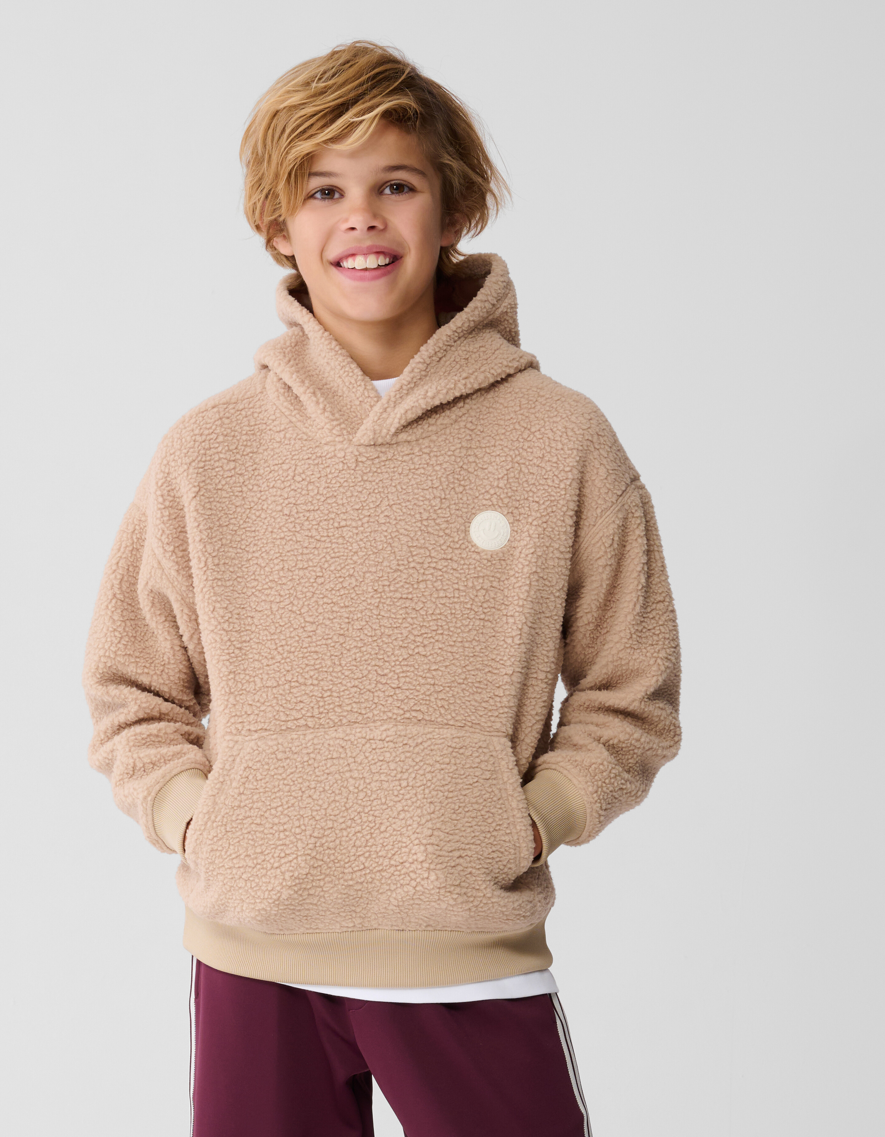 Teddy Hoodie Hellbraun SHOEBY BOYS