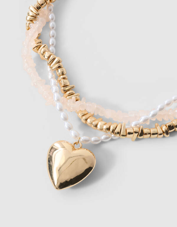 Twisted Heart Ketting Goud SHOEBY ACCESSOIRES