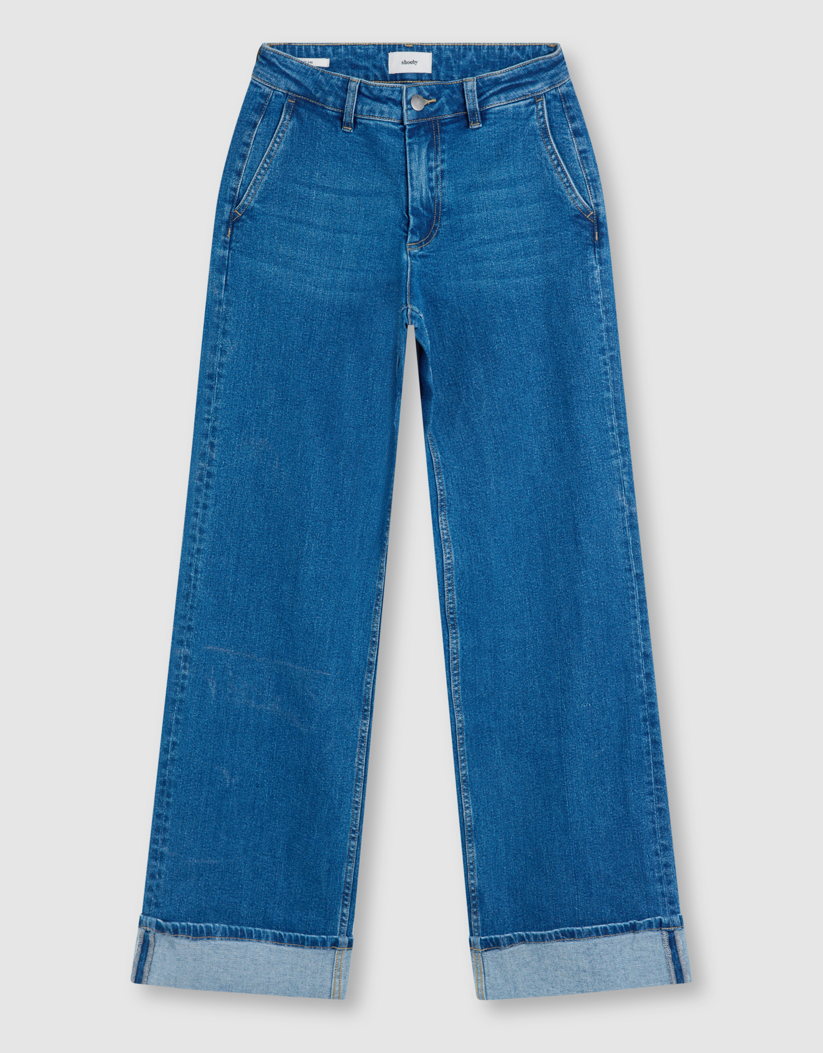 Klassische Jeans mit weitem Bein Dunkelblau SHOEBY WOMEN