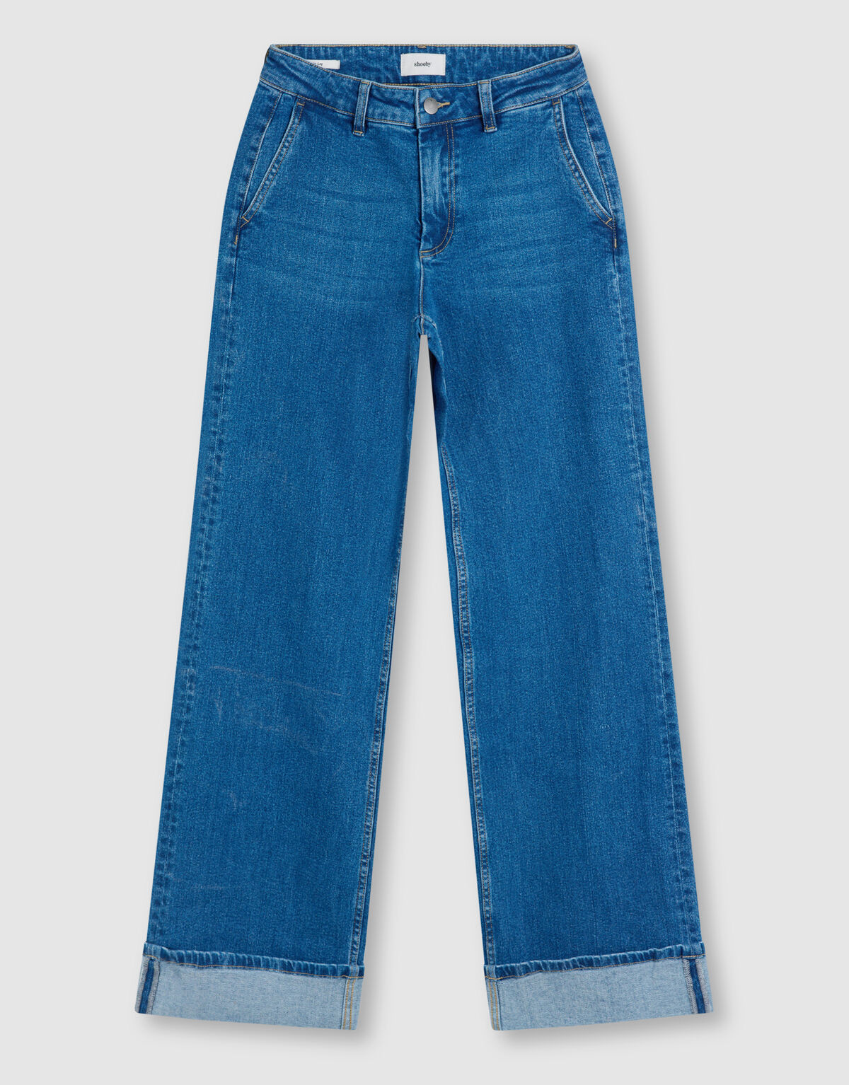 Klassische Jeans mit weitem Bein Dunkelblau SHOEBY WOMEN