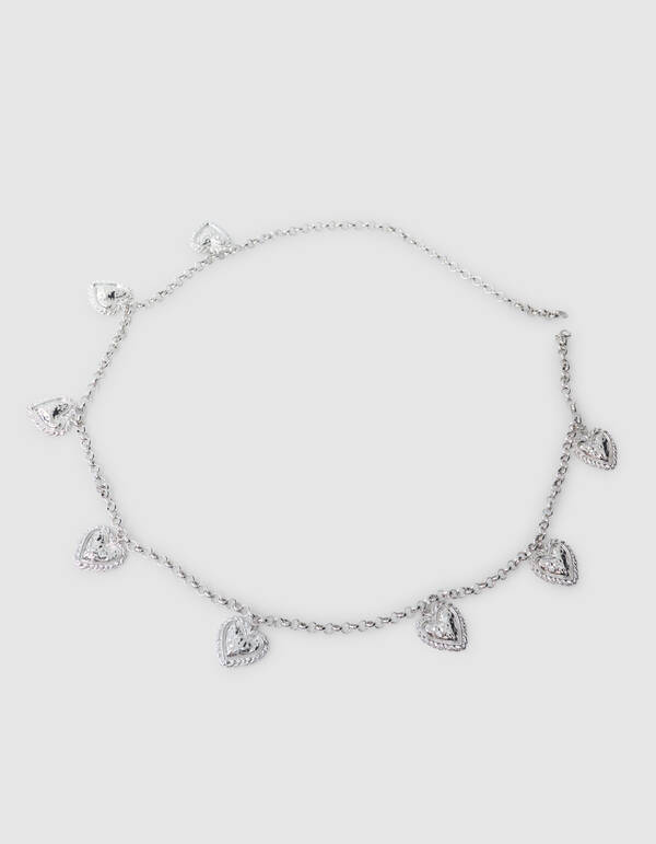 Vintage Herz Kettenriem Silber SHOEBY ACCESSOIRES